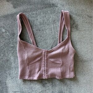 Urban Outfitters Mauve Ribbed Tank Top
